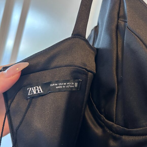 Black Satin Corset Dress - Picture 8 of 8